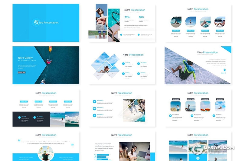 30页扁平化欧美商务多用途keynote模板 5种主题配色 - 顶尖PPT