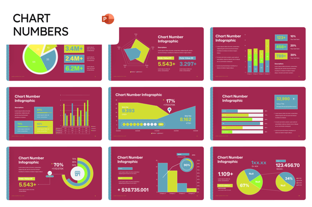 图表编号数据展示PPT模板 - 顶尖PPT
