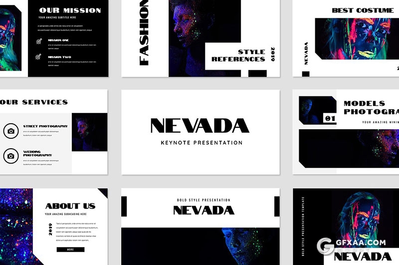 50页大标题图片展示keynote模板 - 顶尖PPT