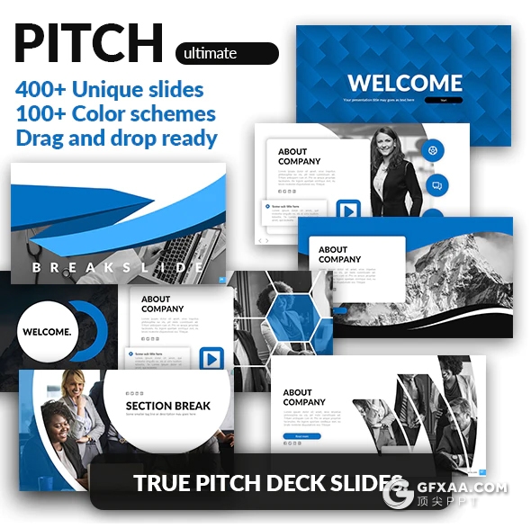 436页国外大型商务PPT模板APP展示商务图形可编辑世界各国地图ppt模板 100多种XML配色 - 顶尖PPT