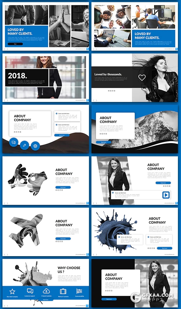 436页国外大型商务PPT模板APP展示商务图形可编辑世界各国地图ppt模板 100多种XML配色 - 顶尖PPT