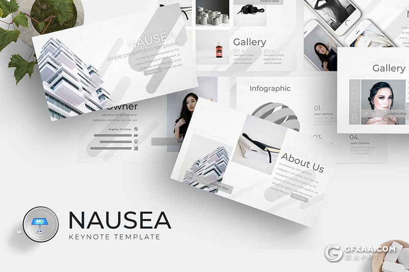 30页简约文艺风格欧美多用途keynote模板 5种主题配色 - 顶尖PPT