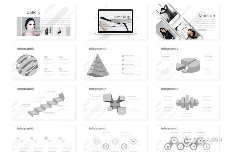30页简约文艺风格欧美多用途PPT模板 5种主题配色 - 顶尖PPT
