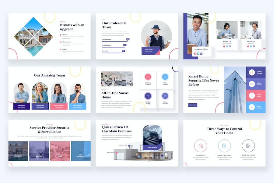 智能家居市场分析PowerPoint模板 - 顶尖PPT