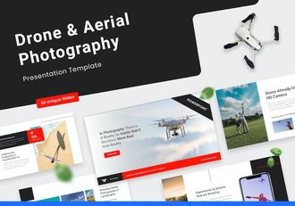 无人机航空摄影通用PPT模板 - 顶尖PPT