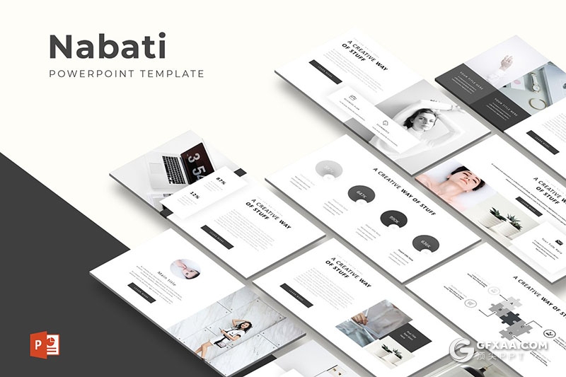 30页国外简约团队风采展示摄影图片展示工作汇报PPT模板 5种主题配色 - 顶尖PPT