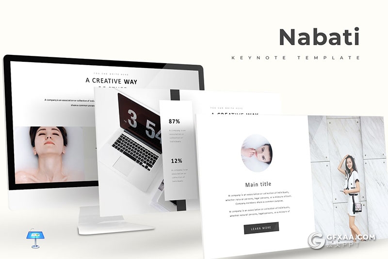 30页国外简约团队风采展示摄影图片展示工作汇报keynote模板 5种主题配色 - 顶尖PPT