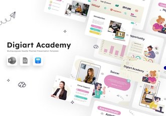 多用途涂鸦风格学院教学培训keynote模板 - 顶尖PPT