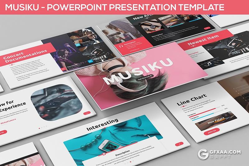 30页演唱会介绍展示音乐演唱会分析统计多用途PPT模板 3种主题配色 - 顶尖PPT