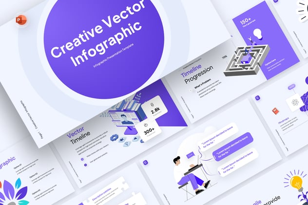 创意商务人物插画图形PPT模板 - 顶尖PPT