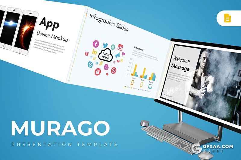 32页企业宣传商务工作汇报总结欧美多用途Google slides模板 5种主题配色 - 顶尖PPT