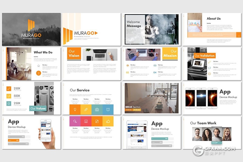 32页企业宣传商务工作汇报总结欧美多用途Google slides模板 5种主题配色 - 顶尖PPT