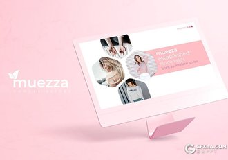 30页小清新风格女性模特写照自拍照展示Google slides模板 5种主题配色 - 顶尖PPT