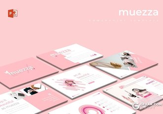 30页小清新风格女性模特写照自拍照展示PPT模板 5种主题配色 - 顶尖PPT