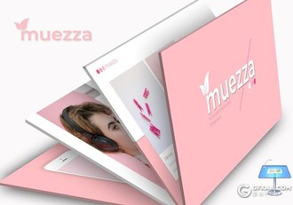 30页小清新风格女性模特写照自拍照展示keynote模板 5种主题配色 - 顶尖PPT