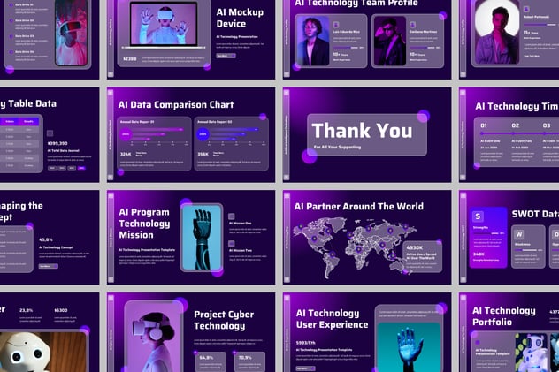 AI人工智能核心技术展示keynote模板 - 顶尖PPT