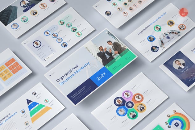 组织结构图企业架构设计PPT模板 - 顶尖PPT