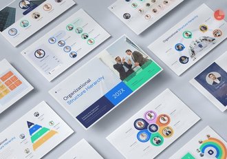 组织结构图企业架构设计PPT模板 - 顶尖PPT