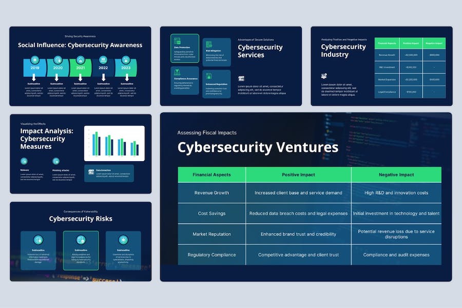科技网络安全防护技术应用Keynote模板 - 顶尖PPT