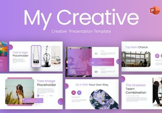 精美时尚紫色渐变风商业计划商务合作多用途PPT模板 - 顶尖PPT