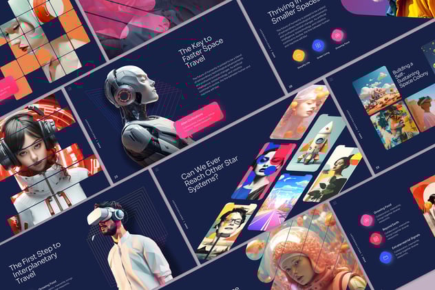 AI人工智能机器人研究PPT模板 - 顶尖PPT