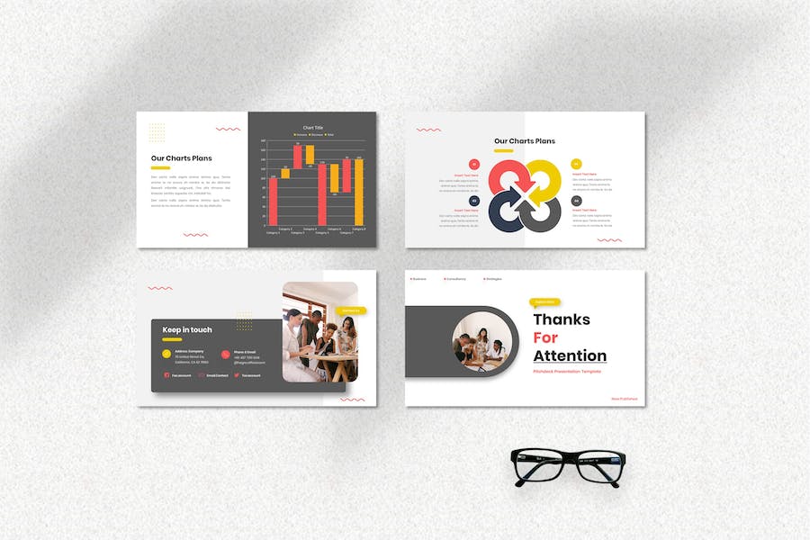 欧美简约商务国外团队公司介绍keynote模板 - 顶尖PPT