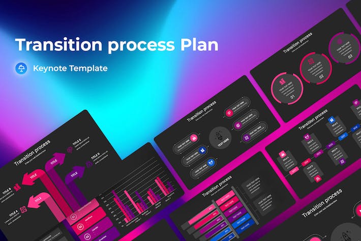 流程转换图形方案规划Keynote模板 - 顶尖PPT