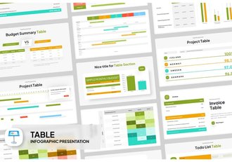 表格数据展示信息图形Keynote模板 - 顶尖PPT