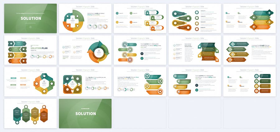 解决方案信息图形图表PPT模板 - 顶尖PPT