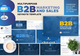 B2B企业营销与销售策略Keynote模板 - 顶尖PPT
