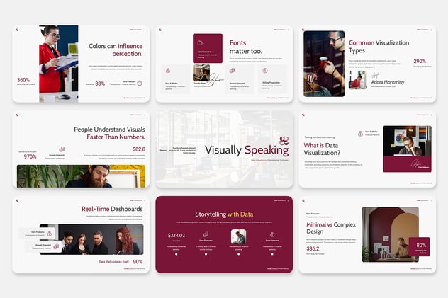 专业数据可视化平台展示PPT模板 - 顶尖PPT