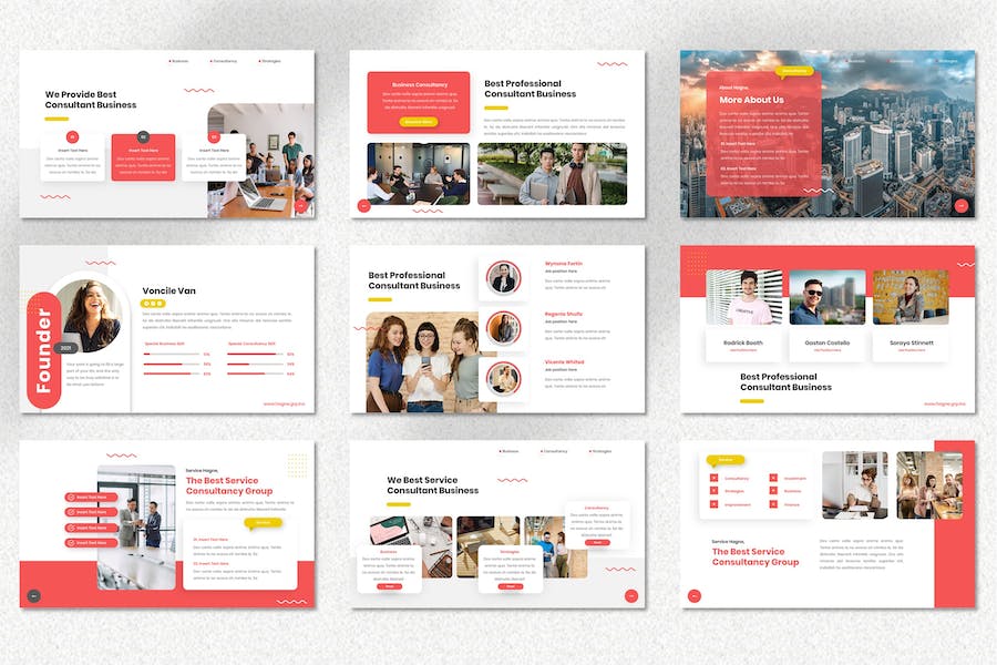 欧美简约商务国外团队公司介绍keynote模板 - 顶尖PPT