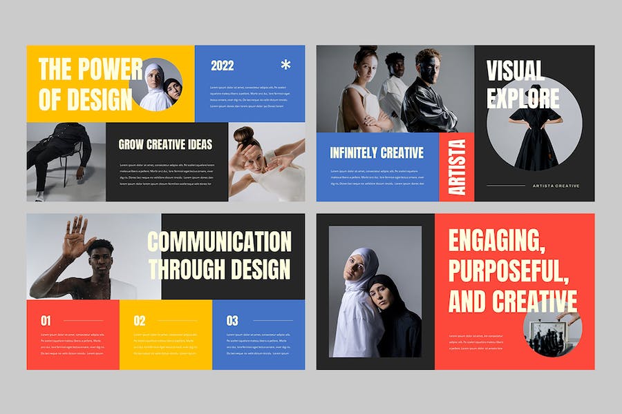 国外艺术创意展示Keynote模板 - 顶尖PPT