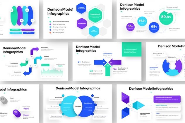 丹尼森模型信息图形keynote模板 - 顶尖PPT