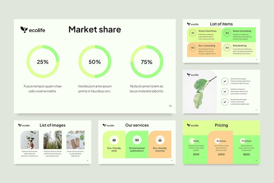 极简小清新环保主题PPT模板 - 顶尖PPT