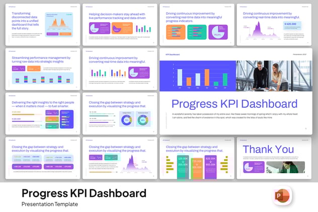 进度KPI指标监测跟踪分析PPT模板 - 顶尖PPT
