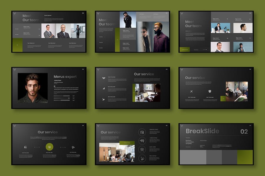 商务企业项目服务展示介绍Keynote模板 - 顶尖PPT