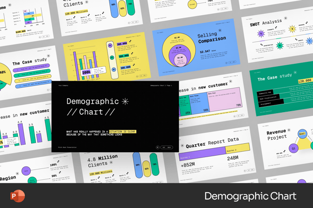 人口统计数据分析PPT模板 - 顶尖PPT