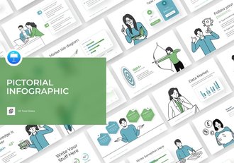 卡通商务人物矢量插画keynote模板 - 顶尖PPT