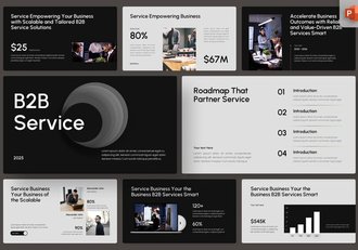 企业合作洽谈B2B服务PowerPoint模板 - 顶尖PPT