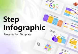 STEP步骤流程信息图表PPT模板 - 顶尖PPT