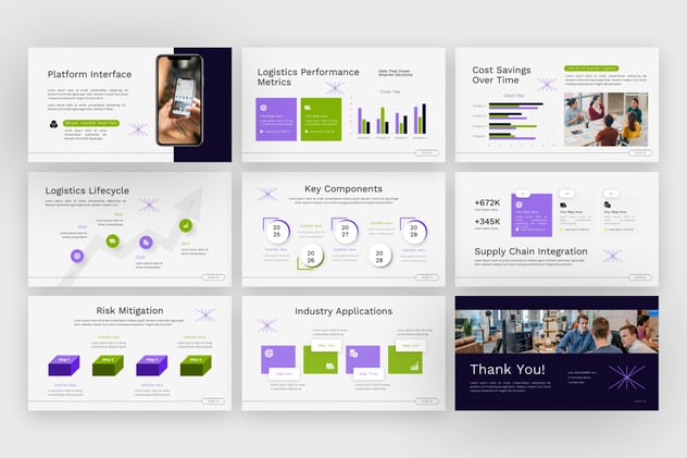 物流管理快递货运PPT模板 - 顶尖PPT