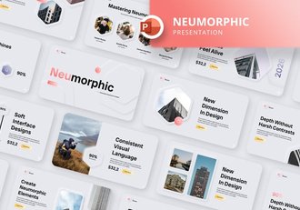 新拟态设计商务风格PPT模板 - 顶尖PPT