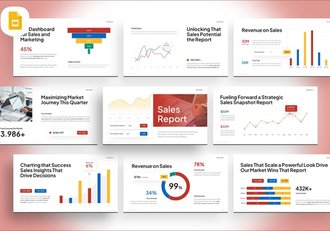 销售报告数据信息图形ppt模板 - 顶尖PPT