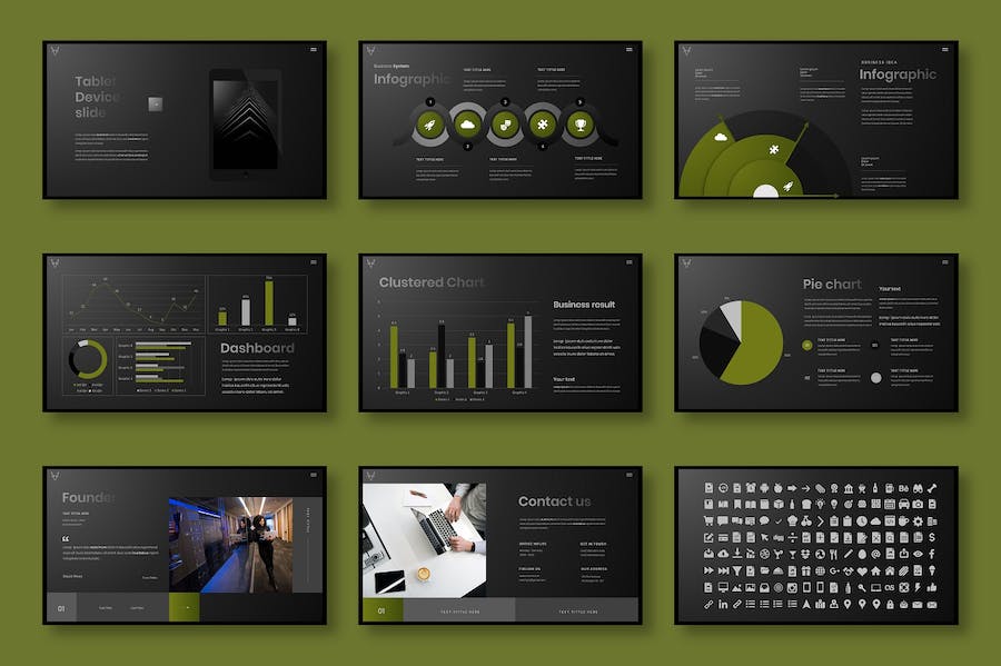 商务企业项目服务展示介绍Keynote模板 - 顶尖PPT
