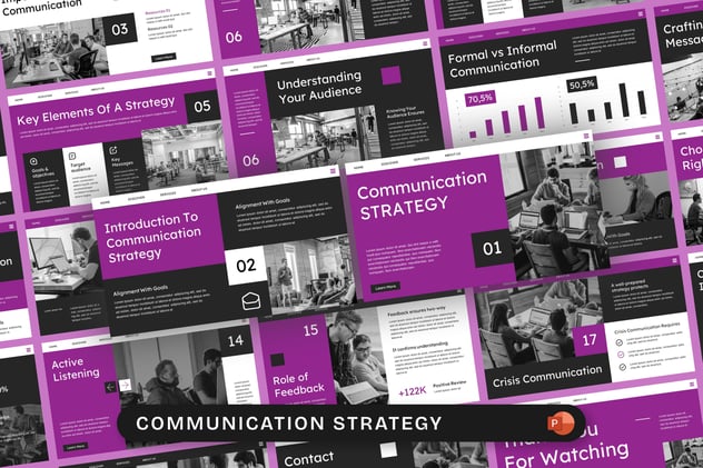 传播沟通策略营销方案PPT模板 - 顶尖PPT