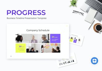 商务发展历程项目时间线图表Keynote模板 - 顶尖PPT