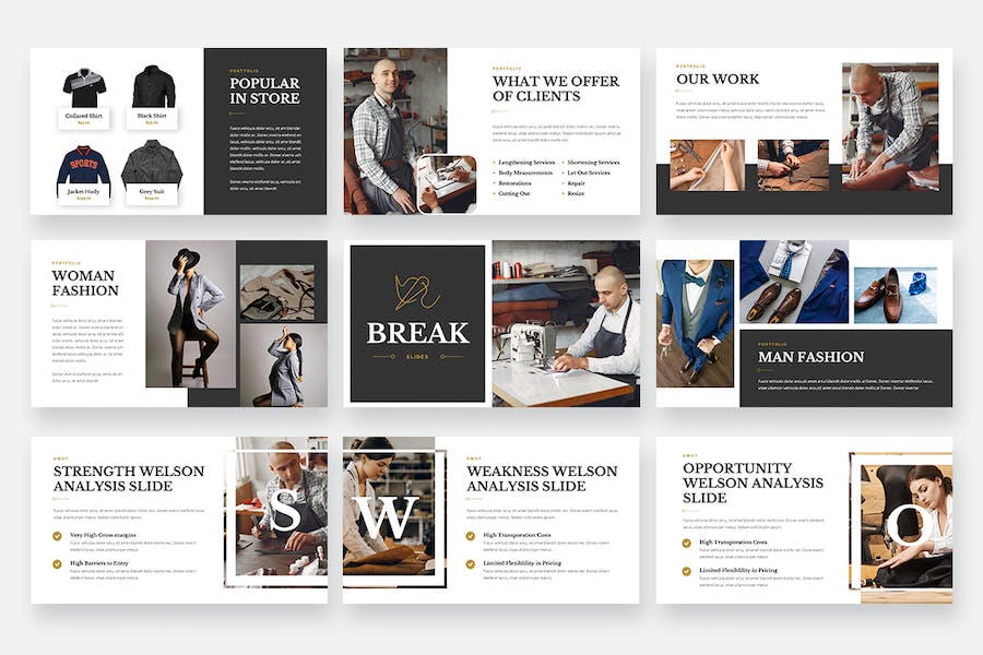 服装定制公司PPT模板 - 顶尖PPT