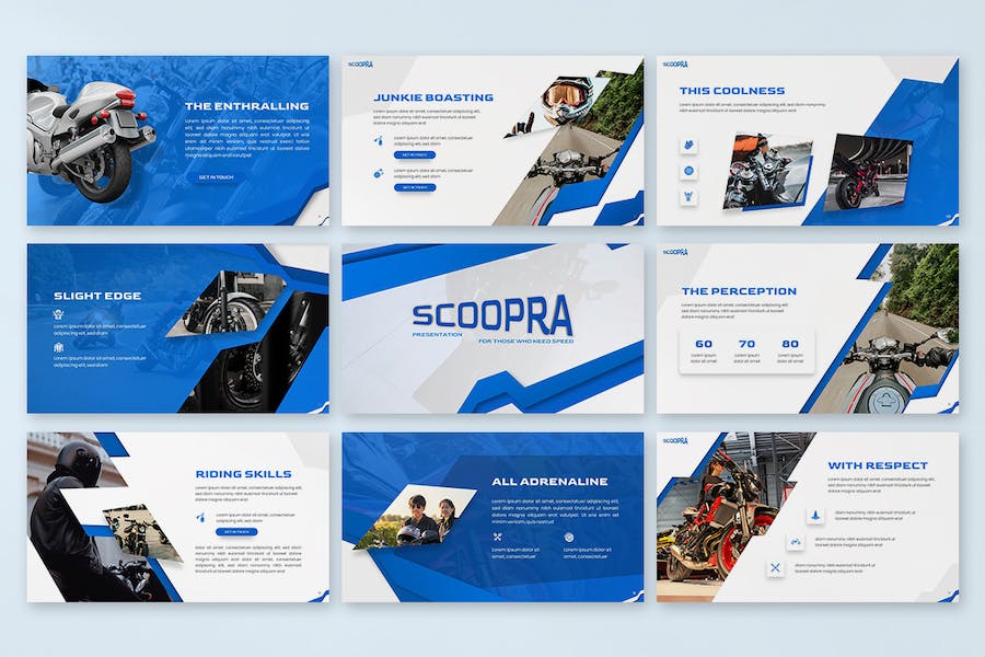 摩托车机车产品展示性能介绍PPT模板 - 顶尖PPT