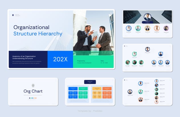 组织结构图企业架构设计PPT模板 - 顶尖PPT